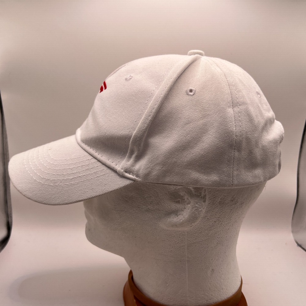 Tesla Baseball Cap White Red Embroidered Logo Adjustable Cotton Hat - Picture 3 of 9